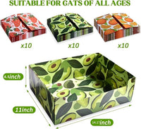 CONLI 30 PCS Disposable Litter Boxes for Cats, Foldable Waterproof Kitten Litter Box Low Entry, Portable Litter Box for Cats Small Pets Animals Travel Needs