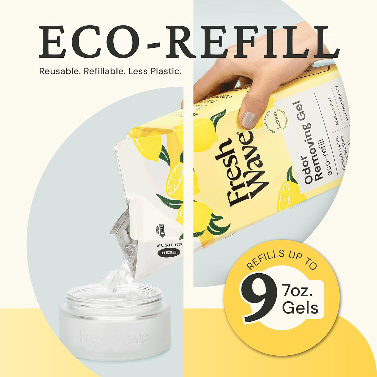 Fresh Wave Lemon Odor Removing Gel Refill - Lemon / 63 Fl Oz (Pack of 1) - image 3