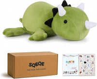 SQEQE Weighted Black Cat Plush - Green / Medium(13.8 Inch)