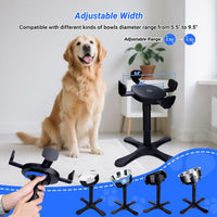 Dog Bowls Elevated Adjustable Stand - Dog Bowl Stand 1 Pack Black - image 4