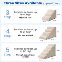 Dog Stairs for Small Dogs & Cats - Beige / 3 - image 4