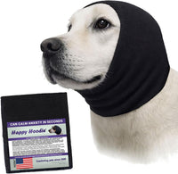 Happy Hoodie The Original Dog & Cat Calming Band for Noise & Anxiety - Medium/Large / Black