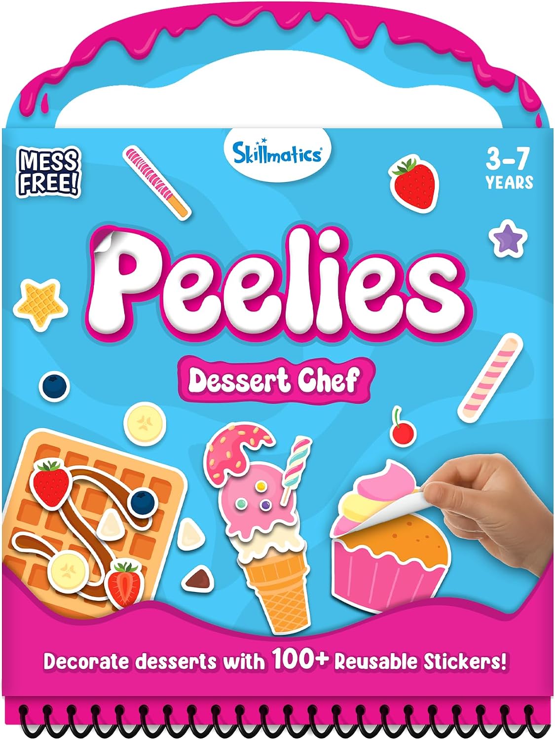 Skillmatics Peelies Dress Up, Reusable Sticker Book - Dessert Chef