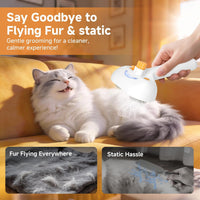 Pet Steam Brush for Dog & Cat Includes Waterless 2*Shampoo – Essentials for Cats - 7.8"-400ML - image 4