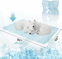 NWK Dog Cooling Blanket Q-Max>0.345 for Summer – Essentials for Dogs - Ocean Blue / XL (60''x 80'') - image 4