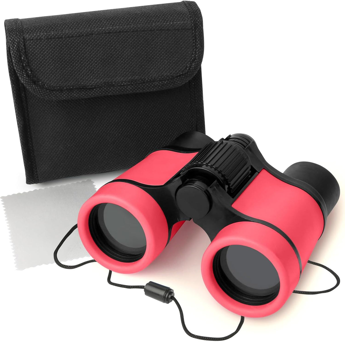 Dr. Anison kids binoculars set in blue with canvas bag and neck strap - view 4