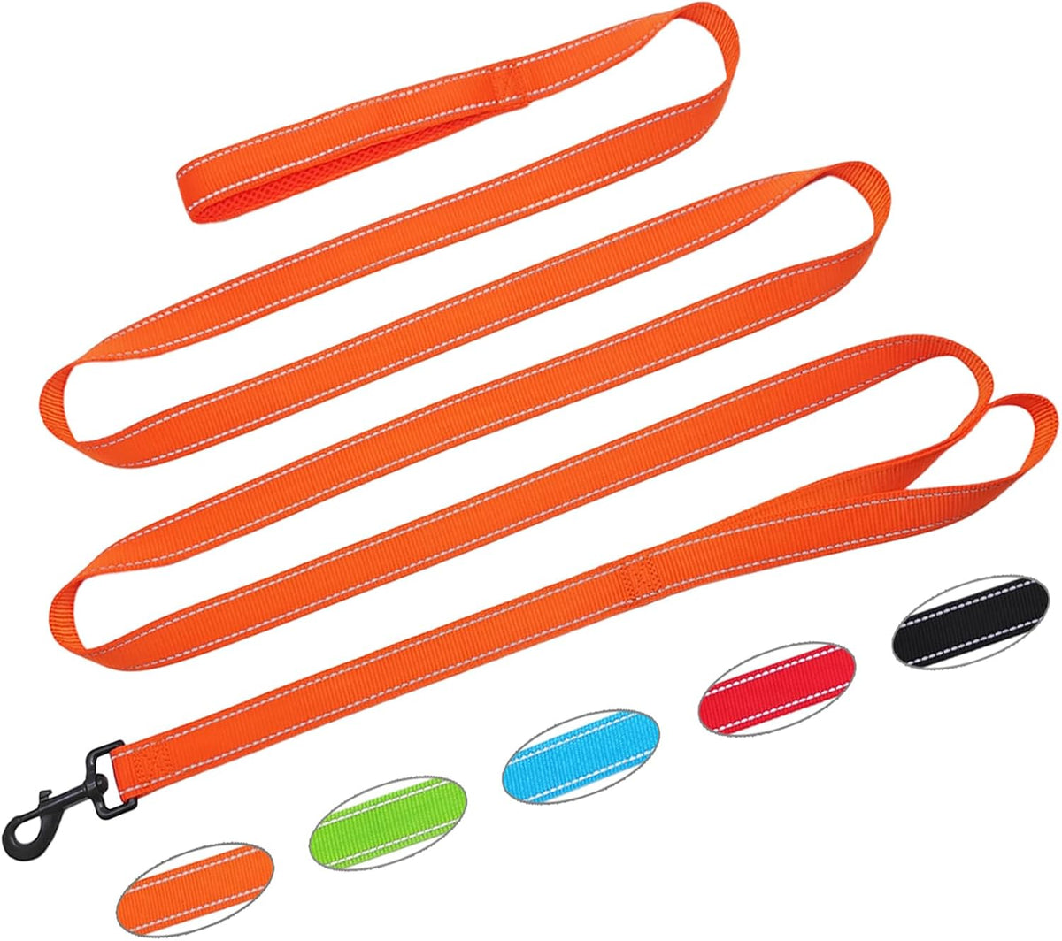 10FT Dog Leash with Traffic Handle Reflective Large Medium Dogs – Essentials for Dogs - 10ft x 1 in / orange