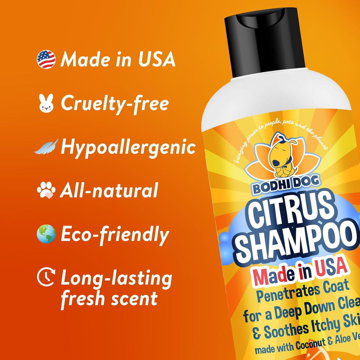 Bodhi Dog Skunk Shampoo | Skunk Smell Odor Remover Cleans & Deodorizes Using Essential Oils - Citrus / 17 Fl Oz - image 2