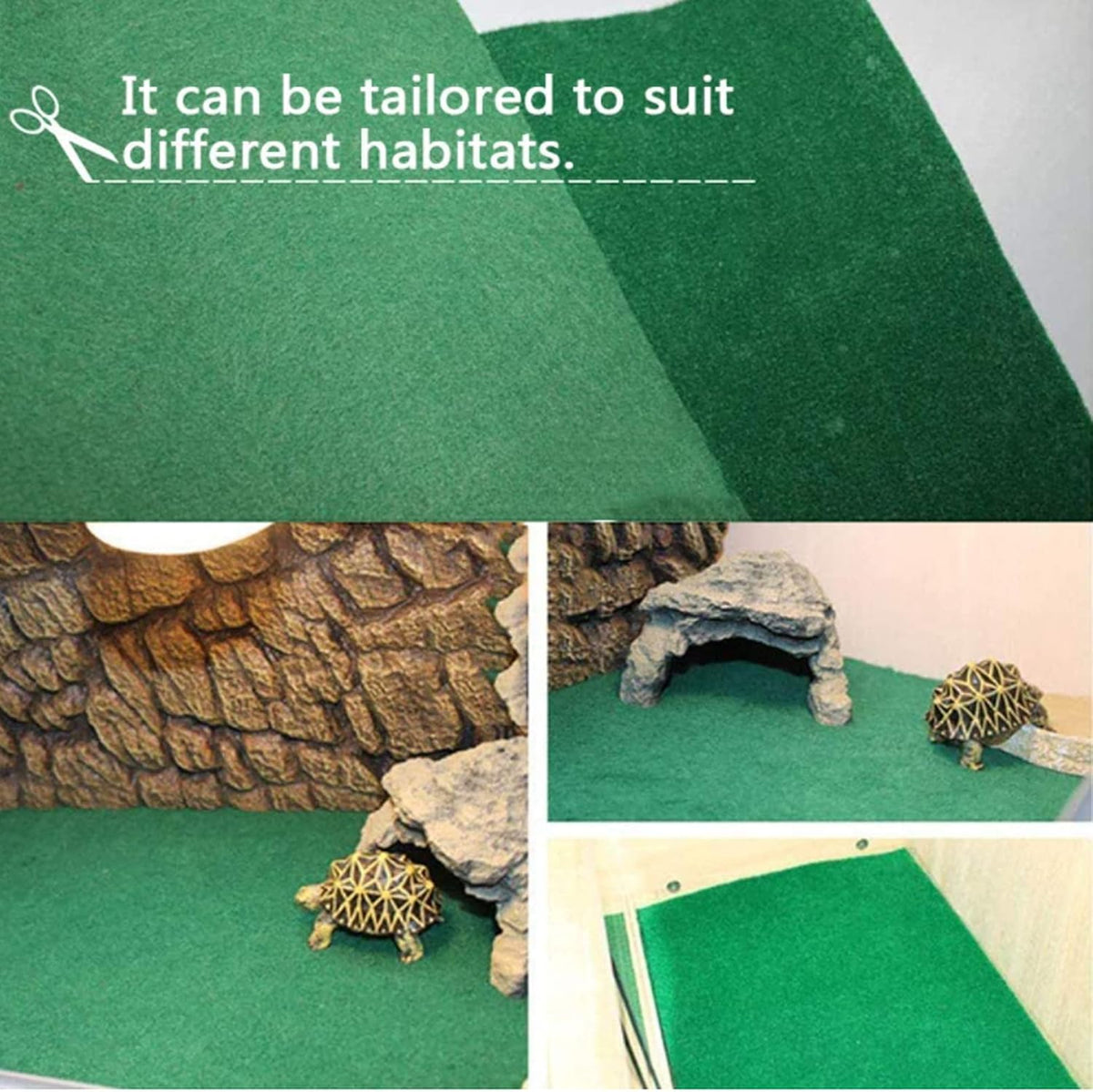 Reptile Carpet, 2 Pack of Bearded Dragon Mat Terrarium Substrate Liner Bedding for Snake Turtle - 39"X20" / 1 PC - image 4