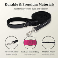 Hands Free Dog Leash, Waist & Crossbody 2-in-1 for Jogging & Hiking – Essentials for Dogs - Black / Medium (6–8FT) - image 2