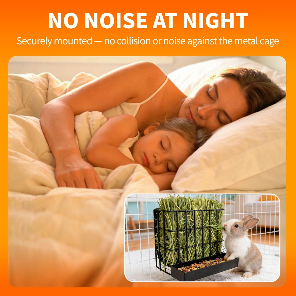 3 in 1 Guinea Pig Hay Feeder with Litter Box & Water Bowl - 10in feeder-box / Black - image 3