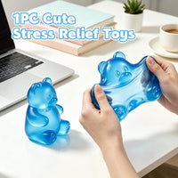 Bear Squishy, Stress Bear Taba Squishy - Blue - image 4