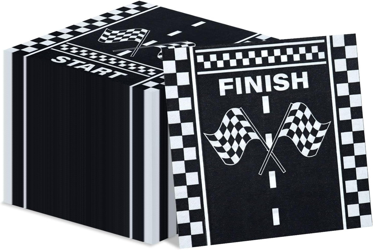 PIXHOTUL 100 pack red and white striped carnival paper napkins