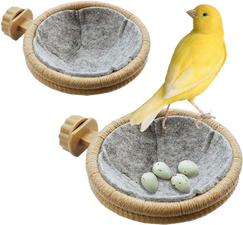FOIBURELY 2 Sets Bird Nest Canary Finch Parrot Nest with Felt（4.5