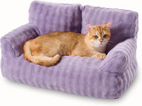 Cat Couch Bed, Cute Pet Sofa for Indoor Cats, 26"x15" - Dusty Purple / 26"L x 15"W x 12.5"Th