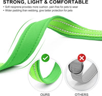 Reflective Dog Collar, Neoprene Padded Small Dog Collar, S - Small (Pack of 1) / Green - image 3