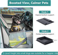 A 4 Pet Dog Car Seats for Small Dogs, Under 25 lbs - Green / Small - image 3