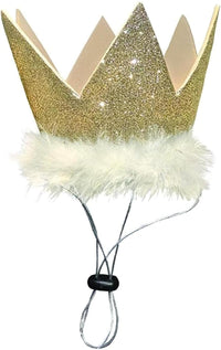 Huxley & Kent Party Crown Hat for Dogs & Cats - Small / Gold