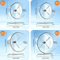 Hamster Wheel, Super Silent Hamster Exercise Wheels - Transparent / Ф7 inch - image 3