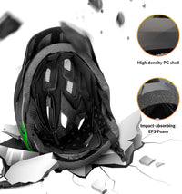 ROCKBROS Kids Full Face Bike Helmet Lightweight Detachable MTB Helmet – Fun for Kids & Family - Green Silver Black / Medium - image 3