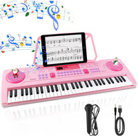Kids Piano Keyboard, 61 Key Portable Electronic Piano with Teaching Mode – Fun for Kids & Family