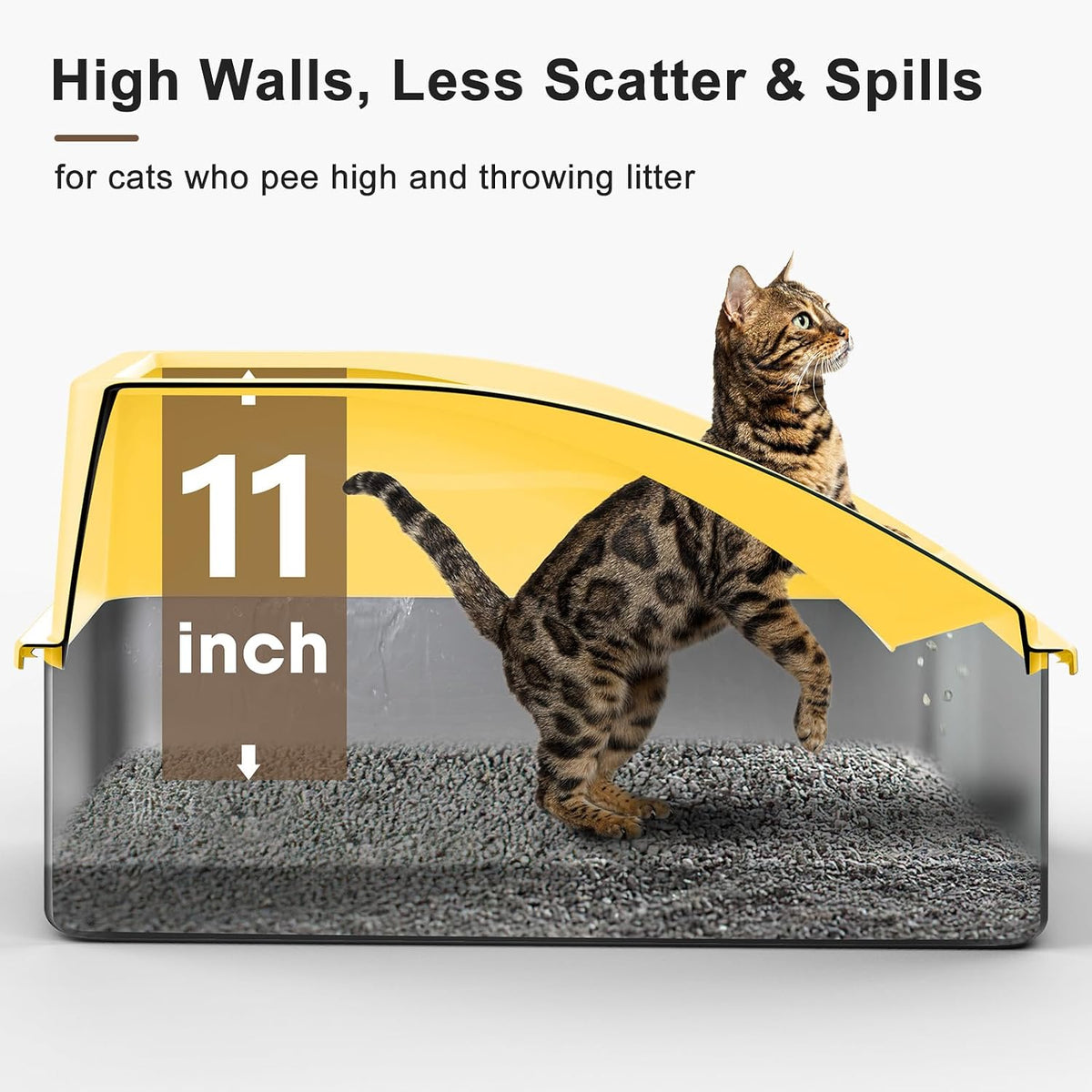AIPERRO Stainless Steel Litter Box - Mustard Yellow / X-Large - image 4
