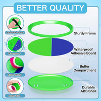 Officygnet paddle toss and catch ball game with 4 green paddles and 4 sticky balls - view 4