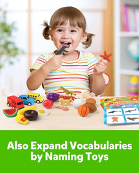 Coogam Sorting Toy for Toddlers, Animals Dinosaurs Fruits Vehicles Foods Fishes Balls Farm Playset, Fine Motor Montessori Game Preschool Educational Learning Gift for Year Old Kids
