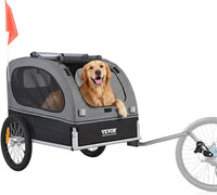 VEVOR Dog Bike Trailer, Supports up to 88 lbs - Black/Gray