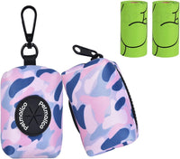 Petmolico Dog Poop Bag Holder Dispenser 2 Pack, Pink Rose – Essentials for Dogs - Blue Pink Camouflage