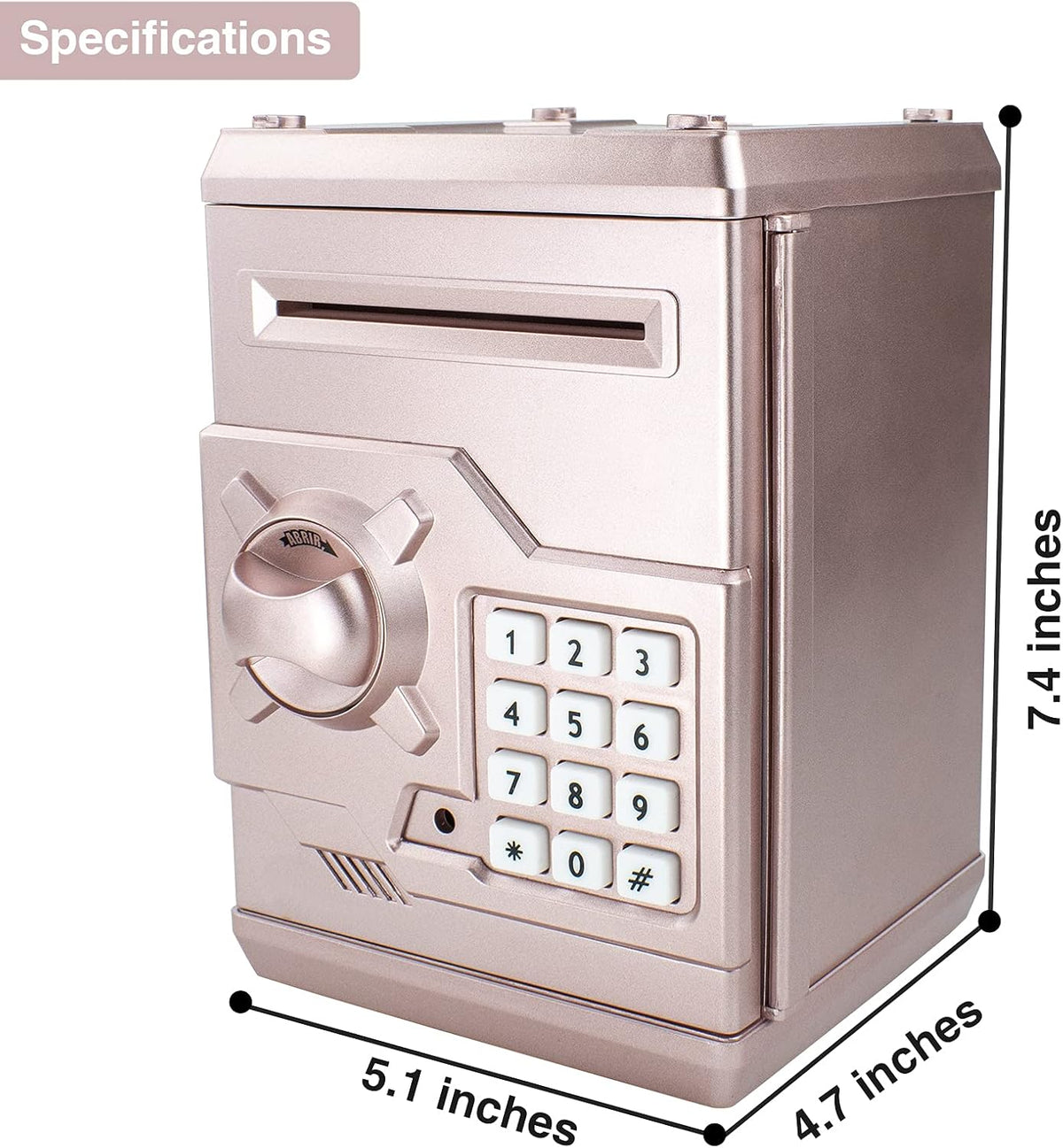 HUSAN rose gold electronic ATM piggy bank for kids with password keypad - view 28