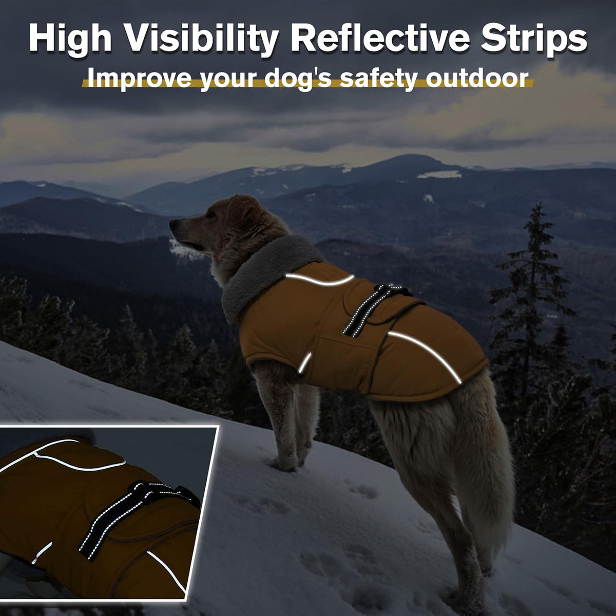 Dog Coats for Large Dogs Waterproof Dog Jacket with Adjustable Fit – Essentials for Dogs - 2XL / Yellow - image 3