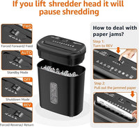 Amazon Basics 8-Sheet Cross Cut Paper Shredder and Credit Card Shredder - Black