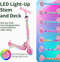 BELEEV V2 Scooters for kids Light-Up Wheels & Stem & Deck - Light Pink - image 2