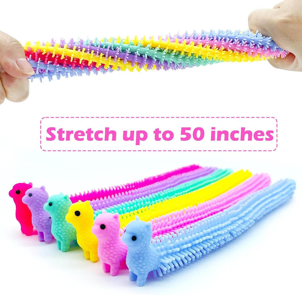 30 PCS Stretchy Fidget Toy, Sensory Fidget Worm Stretch Toys - Alpaca - image 4