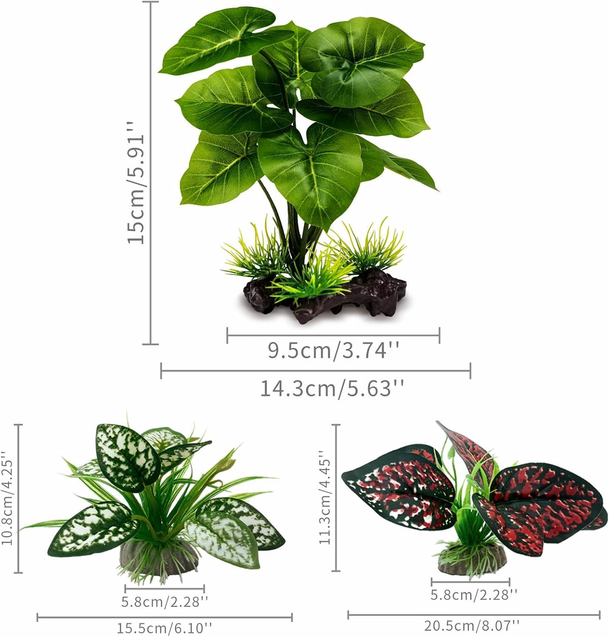 Moonorange Reptile Artificial Plants - M Set-d - image 2