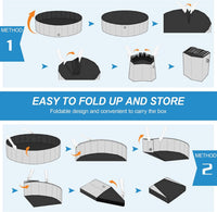 Niubya Foldable Dog Pool, Collapsible Plastic Dog Swimming Pool - S - 32'' x 8'' - image 4