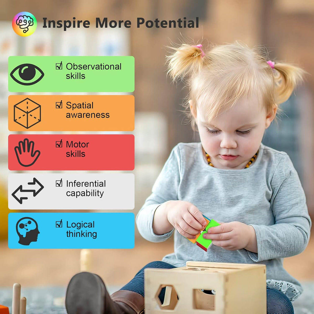 Vdealen Speed Cube Set, 2x2 4x4 Pyramid Mirror Dodecahedron Magic Cube Pack, Puzzle Cube Bundle - 8 Pack-Cube Set - image 4