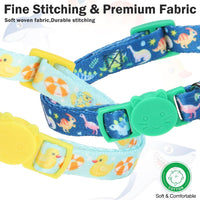 Cat Collar Breakaway, Soft Kitten Collar with Bell, Daisy - Shark Duck Dinosaur (Pack of 3) - image 2