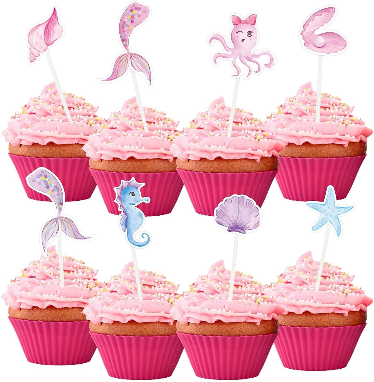 WERNNSAI 36 farm cupcake toppers with cow, pig, sheep, horse and house designs - view 39