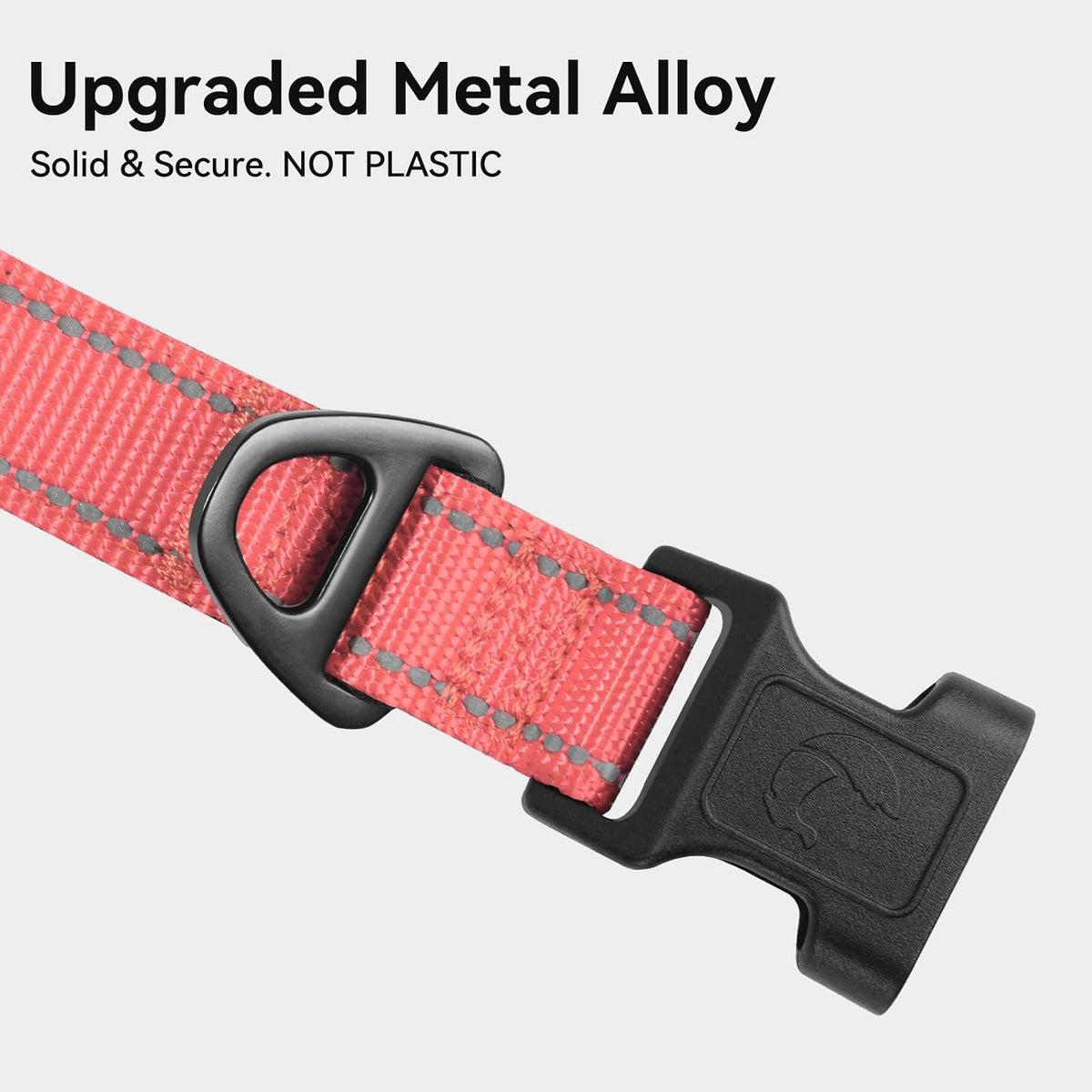 Joytale Reflective Dog Collar, Adjustable Neoprene Padded - Small (Pack of 1) / Neon Pink - image 3