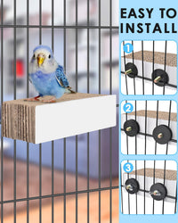 KATUMO Parrot Toys, 7.87 Inch Conure Shredder Foraging Chew Toys Bird Perch Stand Cardboard - S - image 3