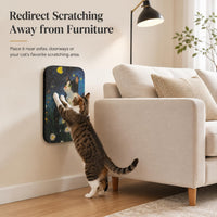 Cat Wall Scratcher, Art Cat Scratching Board for Indoor Cats – Essentials for Cats - Starry Cat - image 3