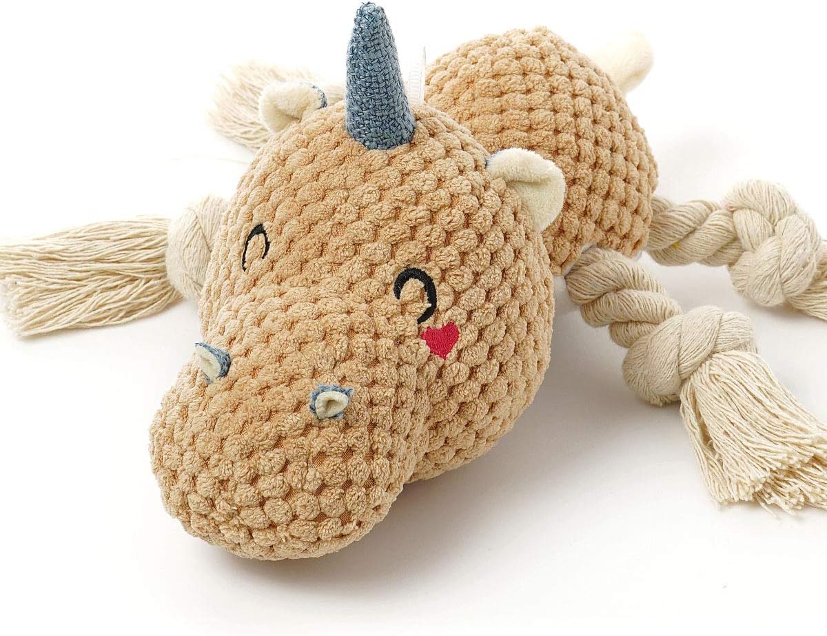 Tug of War Dog Toy, Crinkle Dog Toys for Large Dog - Uni-Hippo