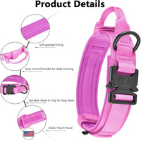 DAGANXI Tactical Dog Collar - Pink / M - image 3