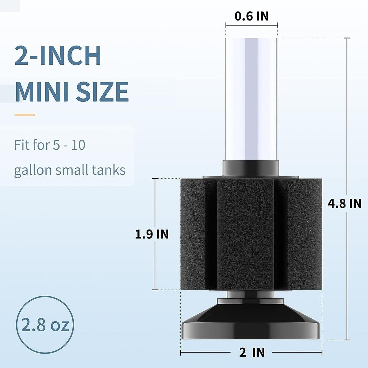Pawfly Aquarium Sponge Filter - Up to 10 Gal - image 3