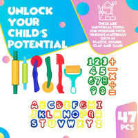 DIMROM Clay and Play Dough Tools Nine Piece Set, Ages 3 & Up - 47-piece Set - image 2