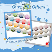 Jovial & Joyful kids paint by number kit with three framed animal canvases and paint pots - view 13