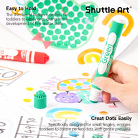 Shuttle Art Dot Markers, 10 Colors Washable Markers for Toddlers - 10 Colors / 100 - image 4