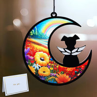 Original CCiaga DIY Dog Angel Memorial Suncatcher with Sympathy Card - 2-rainbow Bridge